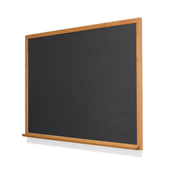 Gray Chalkboard w red oak & tray